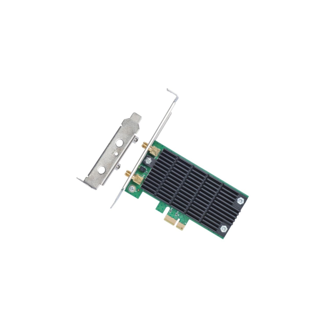 TP-Link Archer T4E PCIe Wi-Fi Adapter - AC1200 Dual-Band (2.4/5 GHz), Low-Profile, External Detachable Antennas (Black/Green)