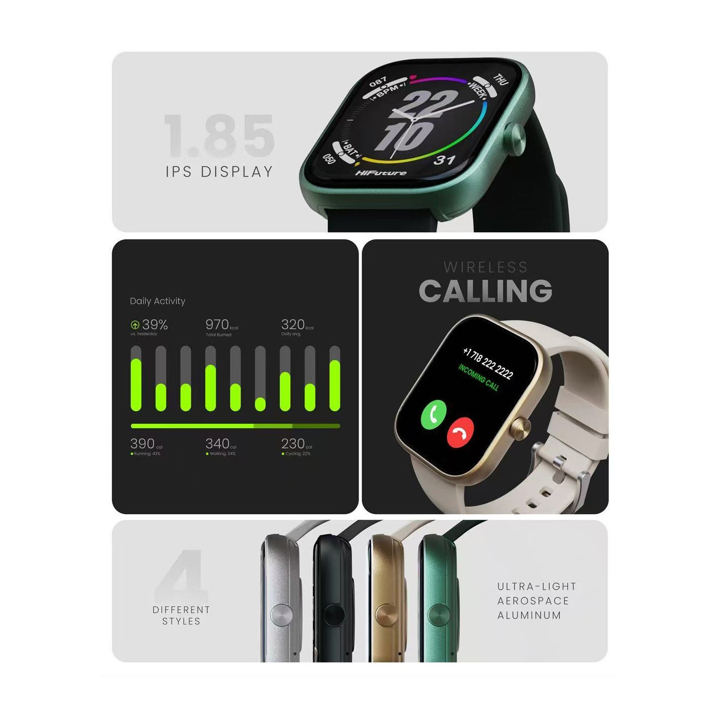 HiFuture Fashion SmartWatch - LUME - Champagne Gold — Buy in Cyprus with Fast Delivery