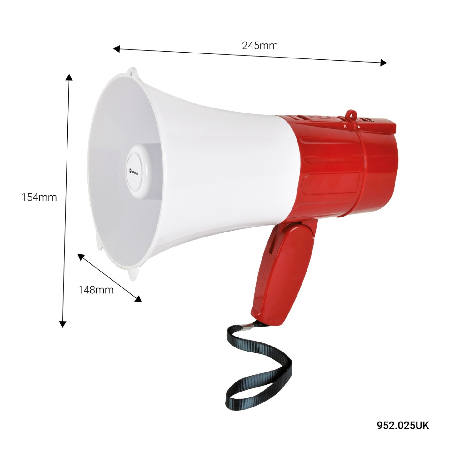 Adastra Rechargeable Megaphone - 952.025UK - USB+Looper — Buy in Cyprus with Fast Delivery