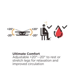 Buy Brateck Ergonomic Foot Rest - FR-11B - Black in Cyprus, Nicosia, Limassol, Larnaka, Pafos