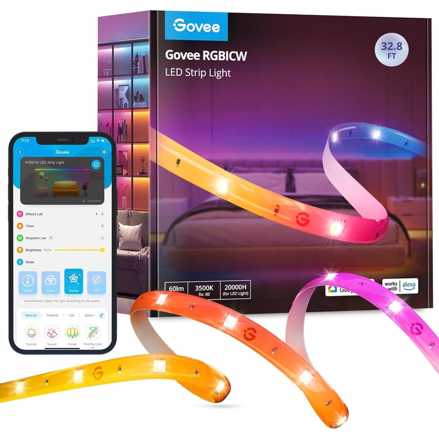Govee RGBIC Basic LED Strip 10m - H618C - RGBIC, Wi-Fi + Bluetooth — Buy in Cyprus with Fast Delivery