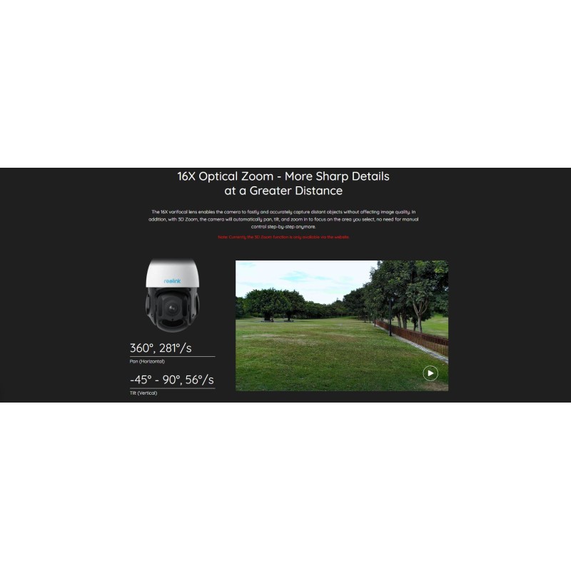 Buy Reolink POE IP PTZ Camera 8MP - RLC-823A - With Spotlights And Autotracking,... in Cyprus, Nicosia, Limassol, Larnaka, Pafos