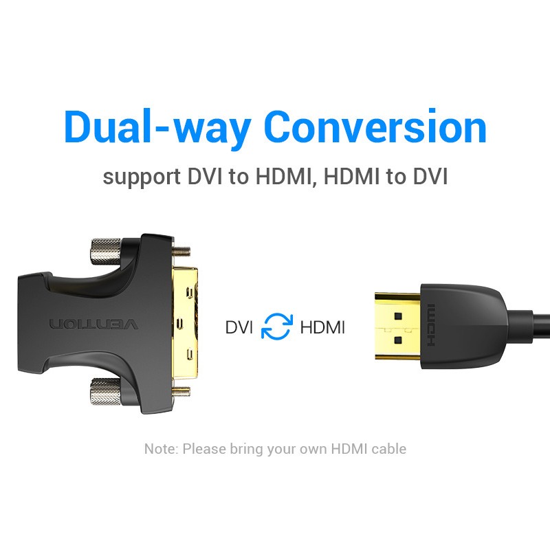 Buy Vention HDMI Adaptor - AILB0 - HDMI Adaptor Female to DVI Male 24+1 in Cyprus, Nicosia, Limassol, Larnaka, Pafos