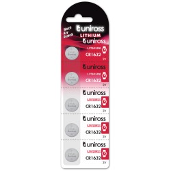 Buy Uniross Button Cell Lithium Battery - CR1632 - 5pack in Cyprus, Nicosia, Limassol, Larnaka, Pafos