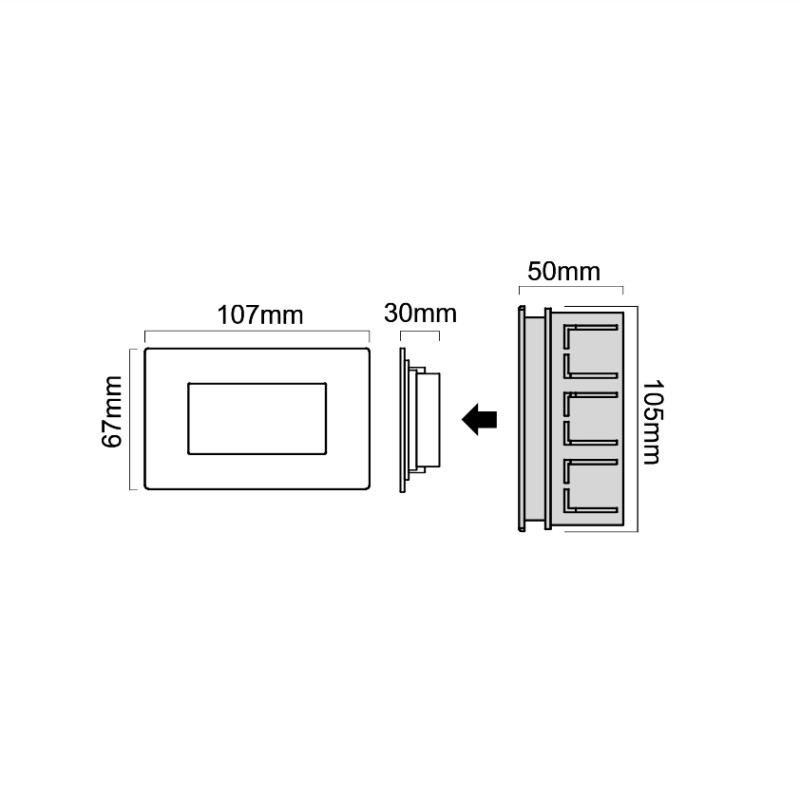 Buy GBC DOGI LED URANO - 1021 - CCT White Grey Outdoor Steplight for Recessed Bo... in Cyprus, Nicosia, Limassol, Larnaka, Pafos