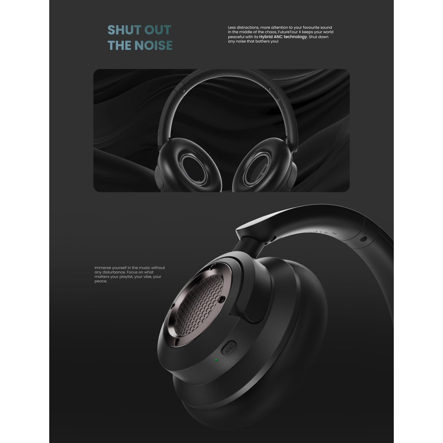 HiFuture Headphones - FUTURE TOUR X - Over-Ear Black — Buy in Cyprus with Fast Delivery