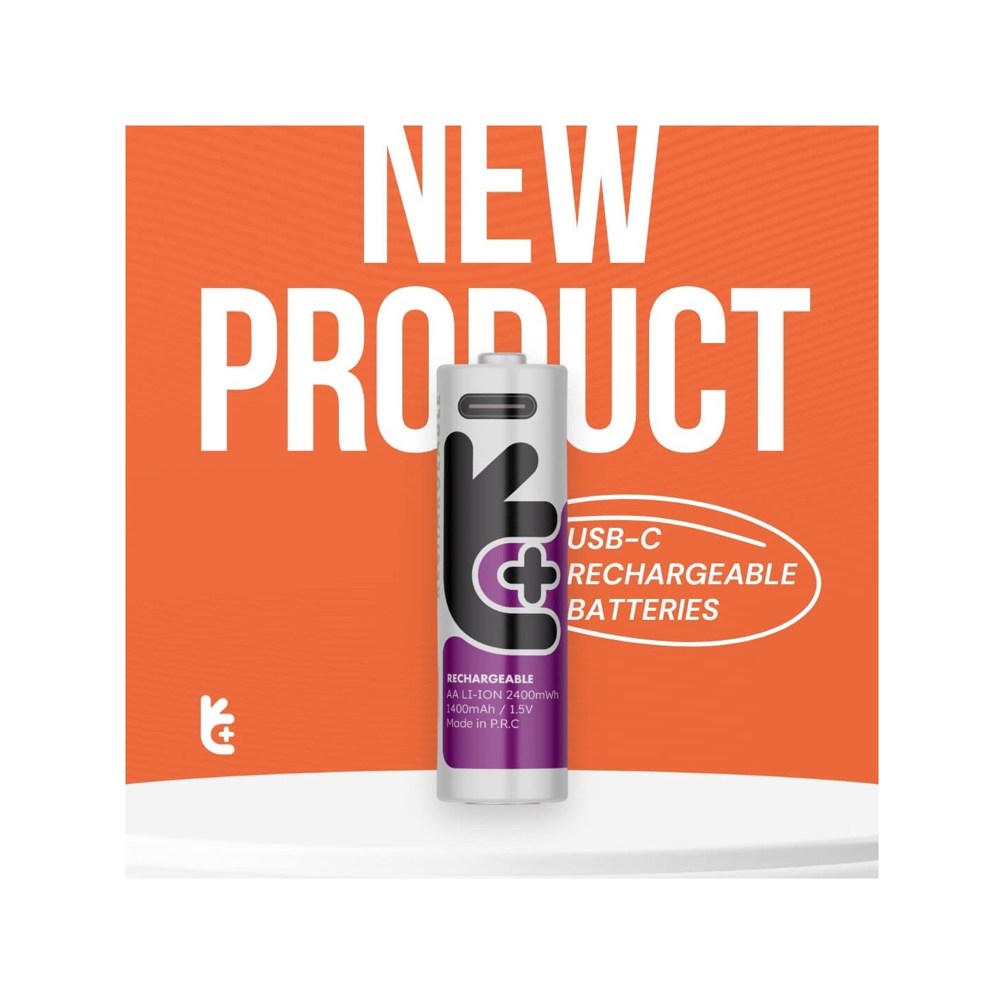 Uniross USB-C Rechargeable 18650 Lithium Battery 2000mAh - (1pc) — Buy in Cyprus with Fast Delivery