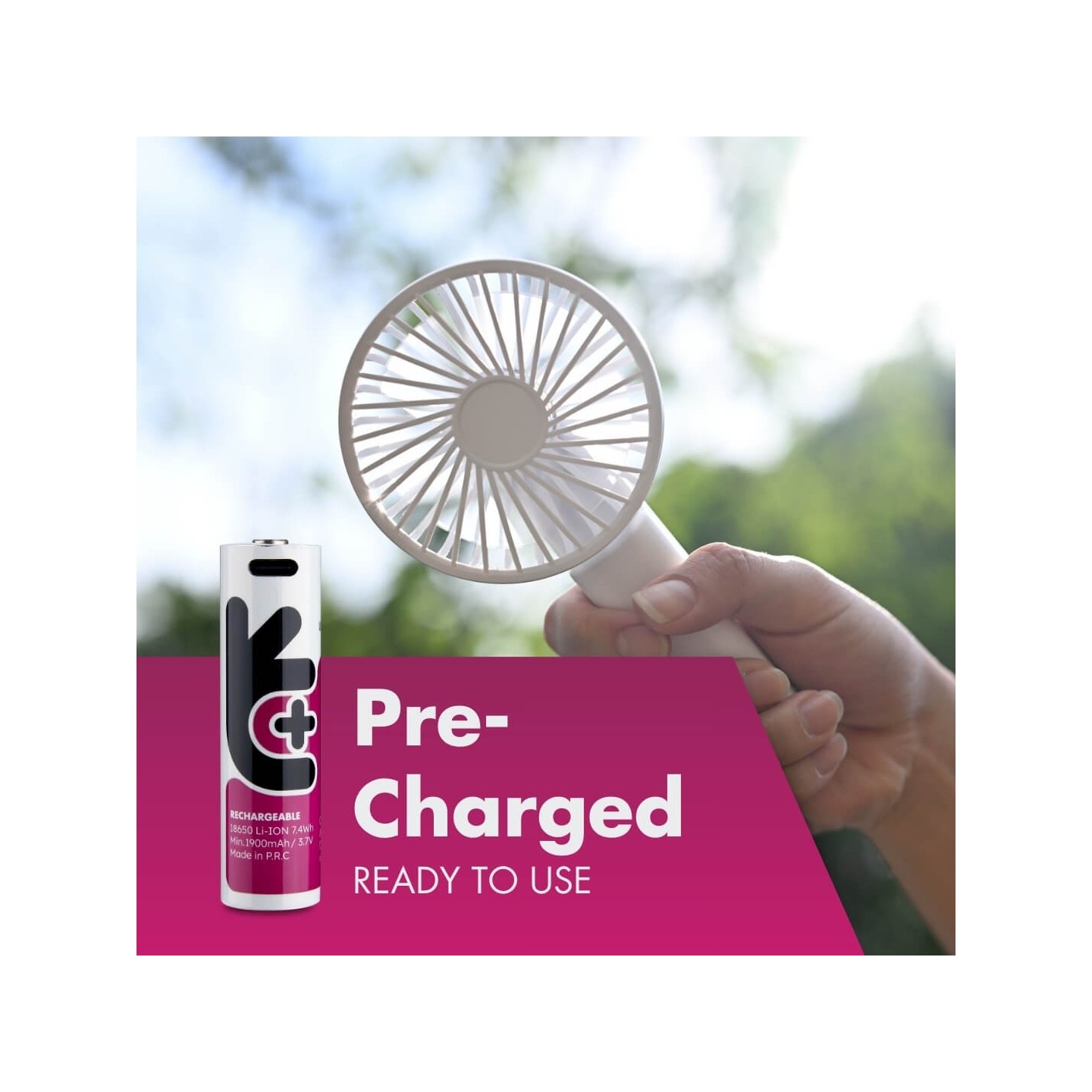 Uniross USB-C Rechargeable 18650 Lithium Battery 2000mAh - (1pc) — Buy in Cyprus with Fast Delivery