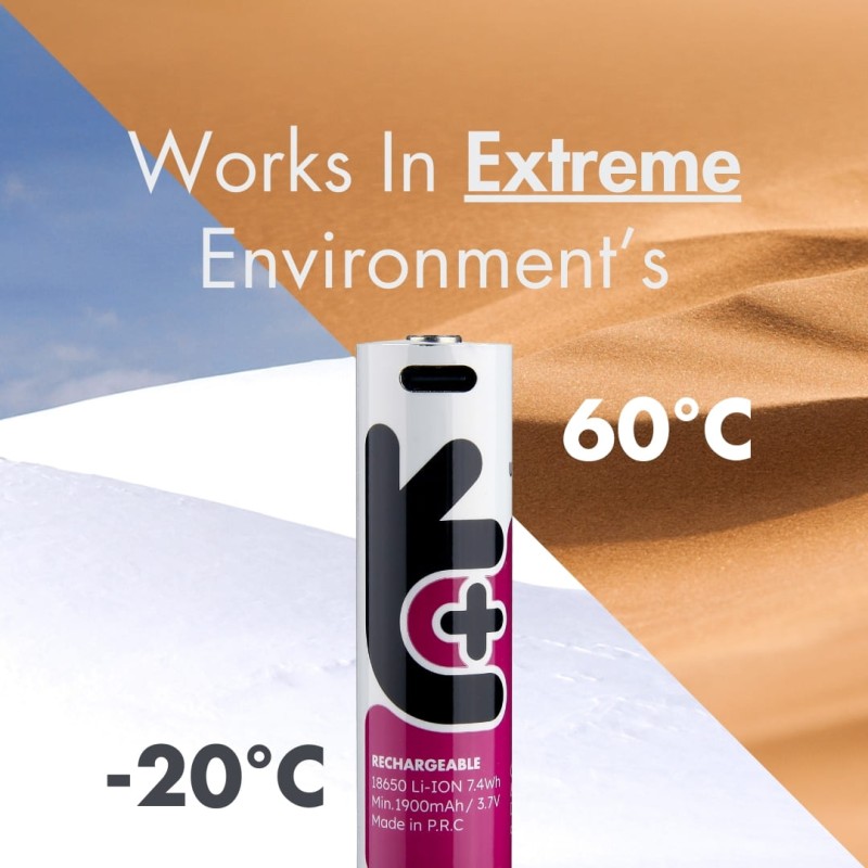 Buy Uniross USB-C Rechargeable 18650 Lithium Battery 2000mAh - (1pc) in Cyprus, Nicosia, Limassol, Larnaka, Pafos