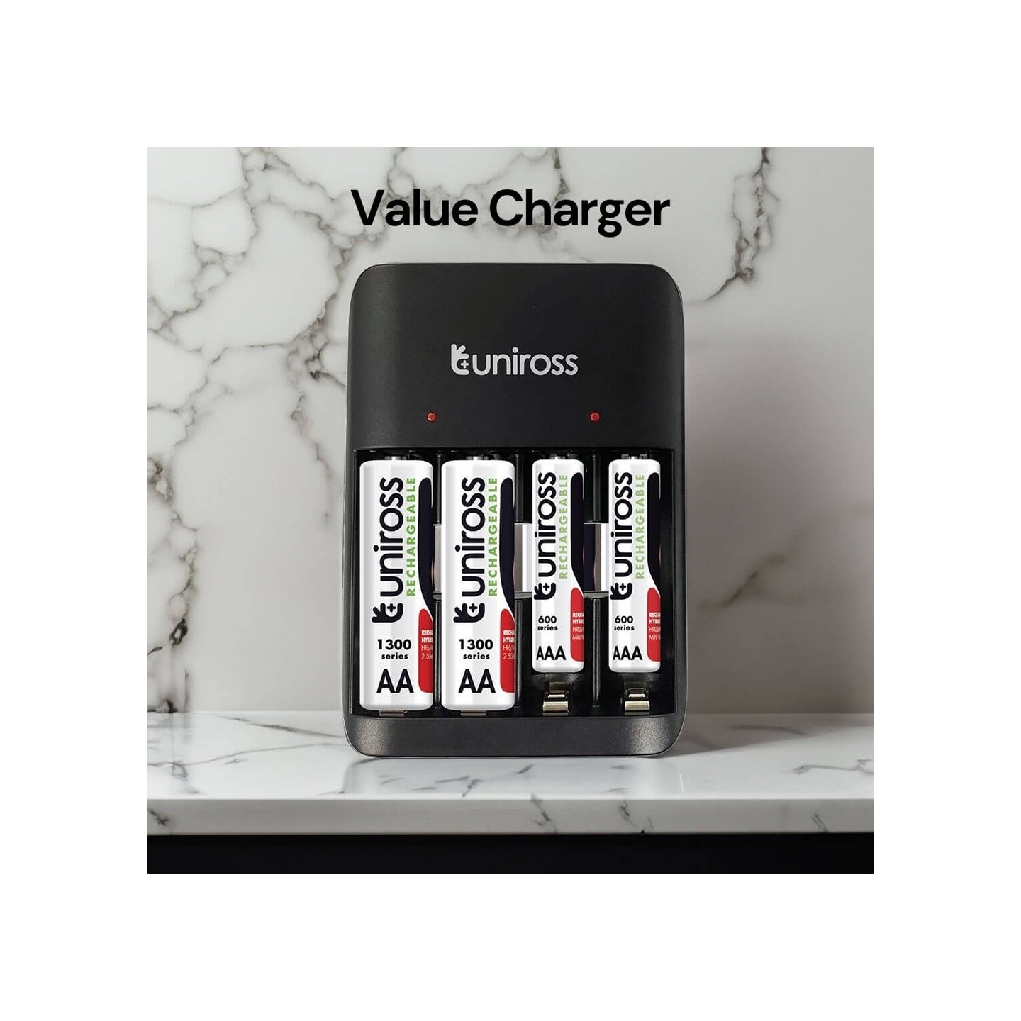 Uniross USB Charger - UCU010C - for AA AAA + 2xAA & 2xAAA Batteries — Buy in Cyprus with Fast Delivery