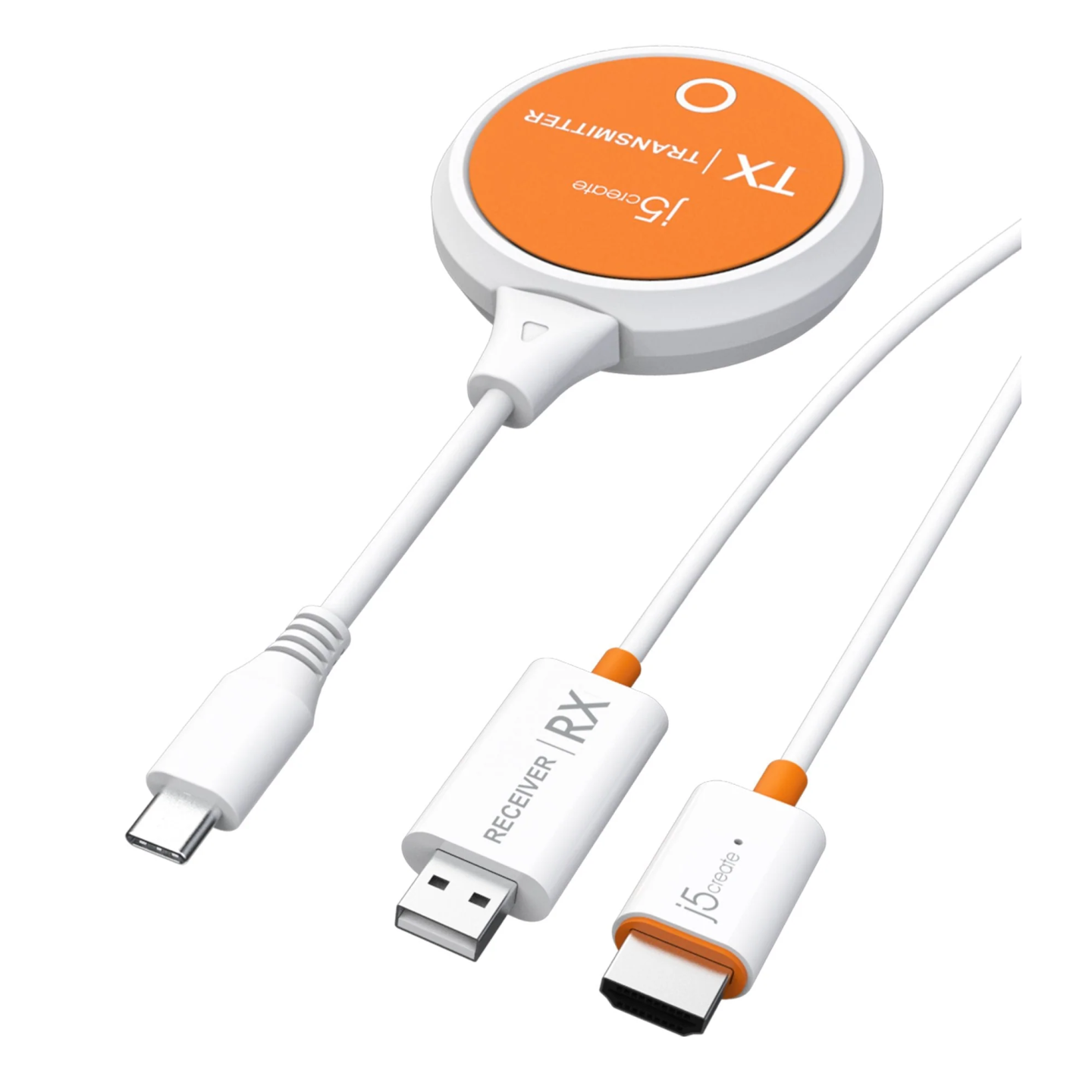 j5create Screencast Wireless Display Extender USB-C to HDMI Transmitter Receiver - JVAW62 - 1080p