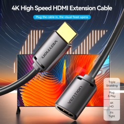 Buy Vention HDMI Cable 2.0 M-F Extension 2.0m - AHCBH - HDMI Cable 2.0 M-F Exten... in Cyprus, Nicosia, Limassol, Larnaka, Pafos