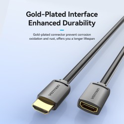 Buy Vention HDMI Cable 2.0 M-F Extension 2.0m - AHCBH - HDMI Cable 2.0 M-F Exten... in Cyprus, Nicosia, Limassol, Larnaka, Pafos