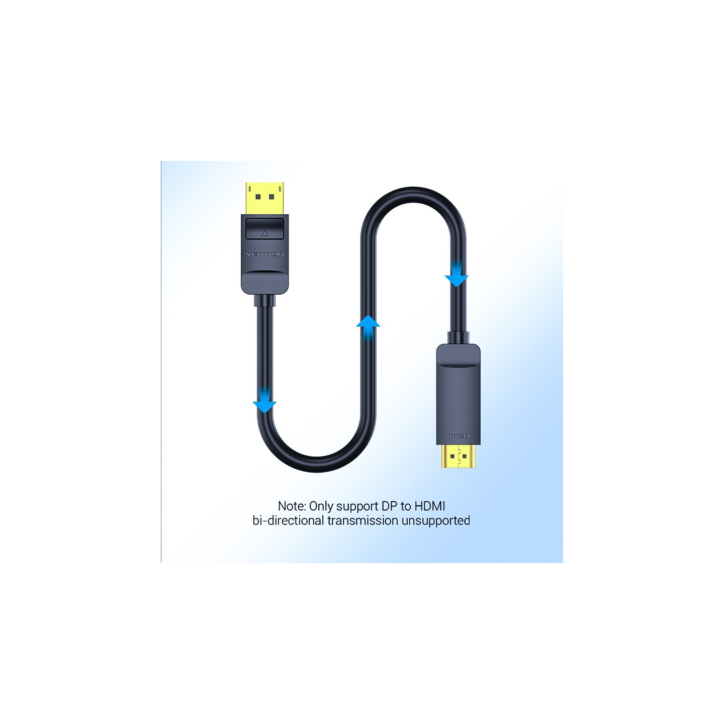 Vention DisplayPort Cable to HDMI - HAGBH - 4K30Hz 2.0m — Buy in Cyprus with Fast Delivery