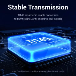 Buy Vention DisplayPort Cable to HDMI - HAGBH - 4K30Hz 2.0m in Cyprus, Nicosia, Limassol, Larnaka, Pafos