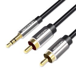 Buy Vention AUDIO Cable - BCFBJ - 3.5mm to 2RCA M-M Cable, Metal, 5.0m in Cyprus, Nicosia, Limassol, Larnaka, Pafos