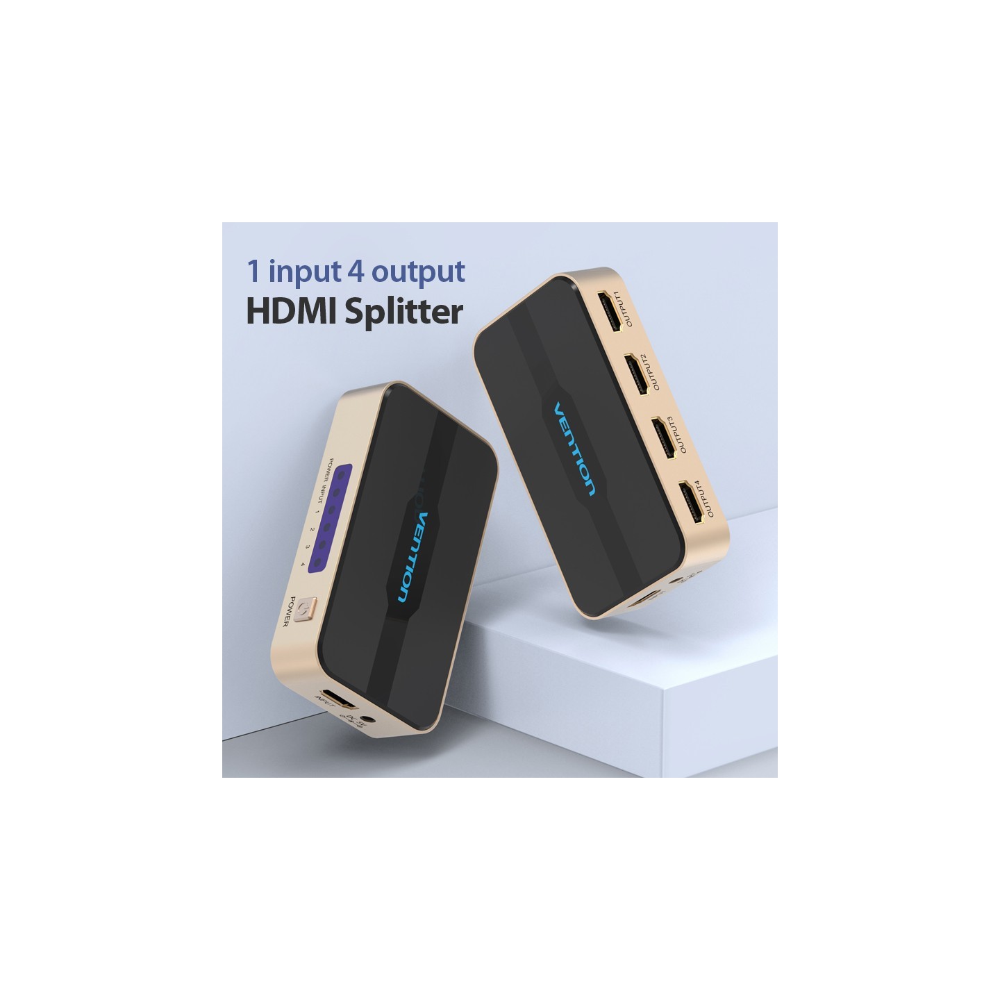 Vention HDMI Splitter - ACCG0-UK - 4-Port 4K 1.4 with UK PSU — Buy in Cyprus with Fast Delivery