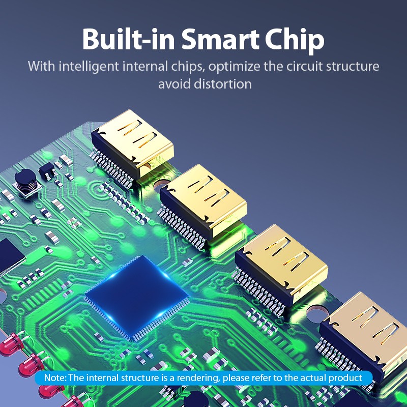 Buy Vention HDMI Splitter - ACCG0-UK - 4-Port 4K 1.4 with UK PSU in Cyprus, Nicosia, Limassol, Larnaka, Pafos