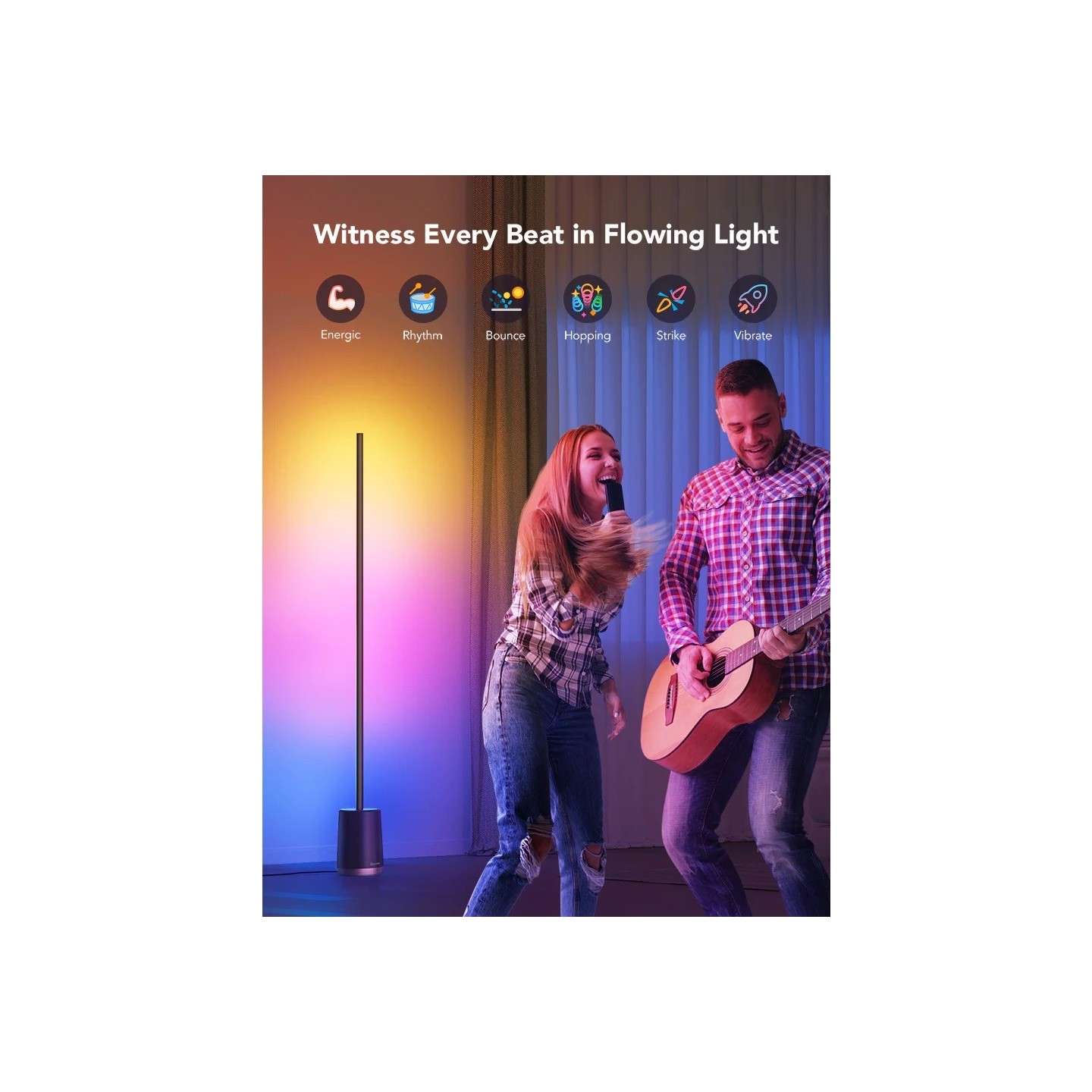 Govee RGBICWW Lyra Corner Floor Lamp - H6072 - RGBICWW — Buy in Cyprus with Fast Delivery