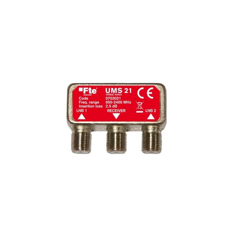 Buy FTE Satellite Diseqc Switch - UMS21 - 2-1 in Cyprus, Nicosia, Limassol, Larnaka, Pafos