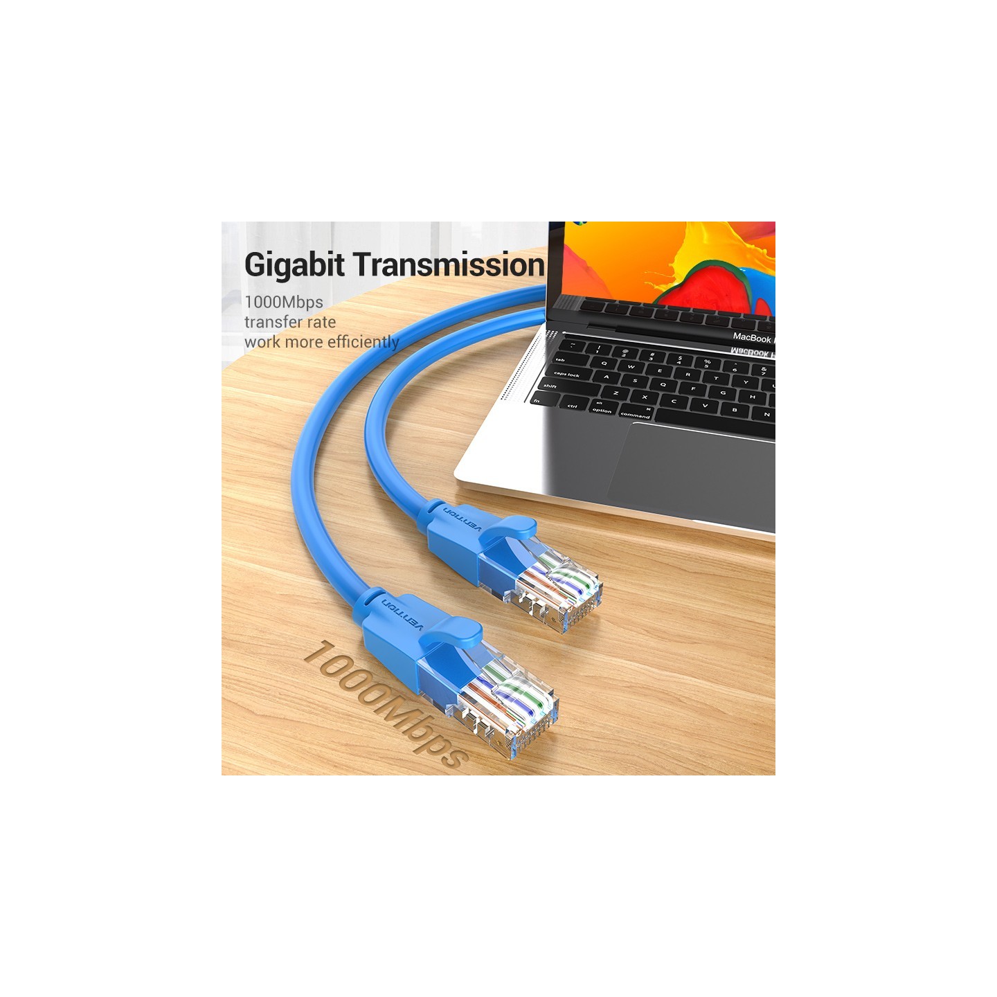Vention NETWORK Cable - CAT6 UTP 0.5m Blue IBELD — Buy in Cyprus with Fast Delivery