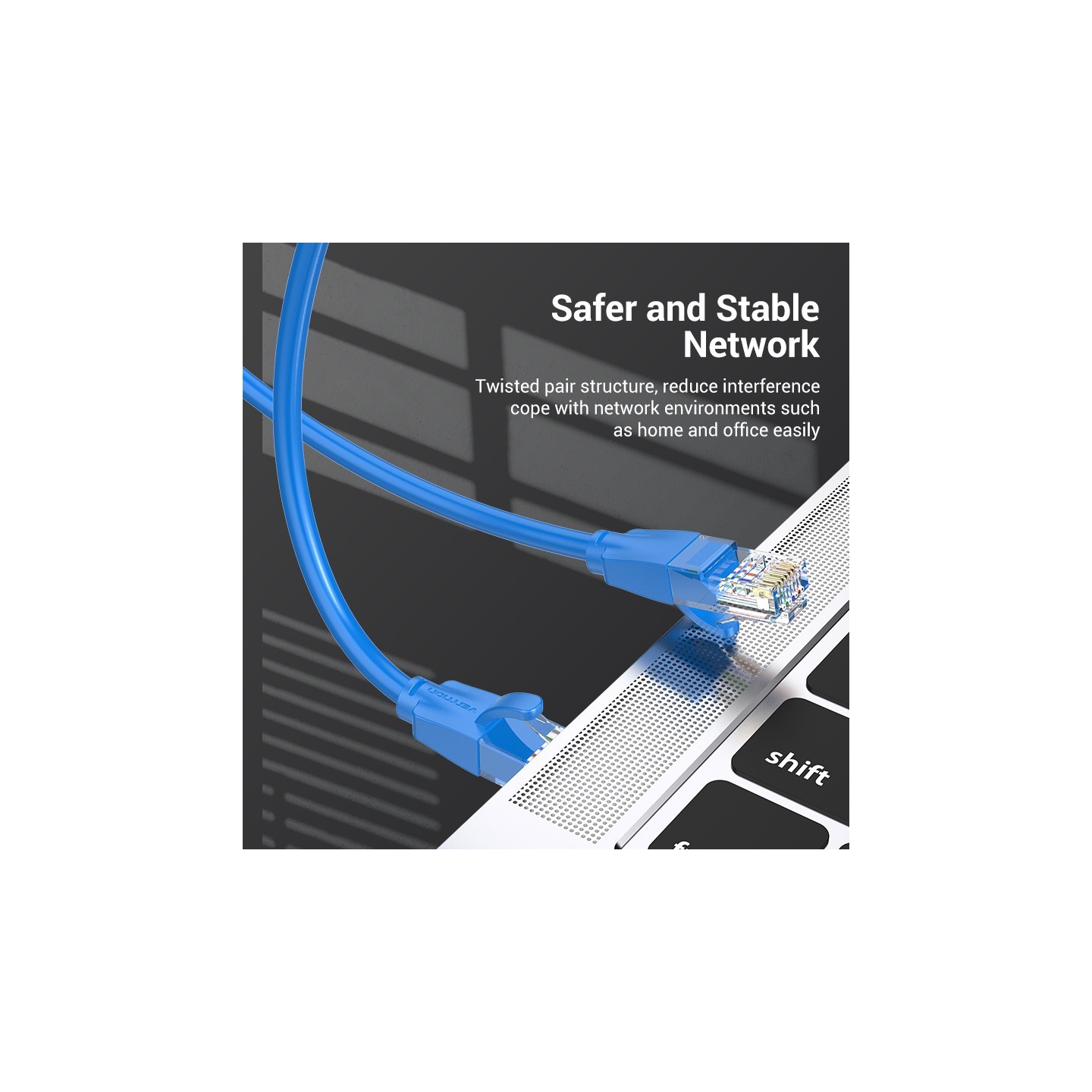 Vention NETWORK Cable - CAT6 UTP 0.5m Blue IBELD — Buy in Cyprus with Fast Delivery