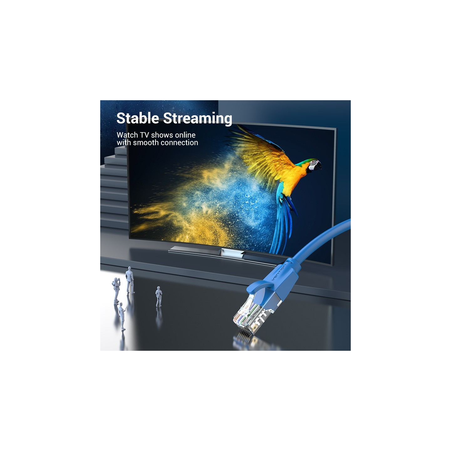 Vention NETWORK Cable - CAT6 UTP 0.5m Blue IBELD — Buy in Cyprus with Fast Delivery