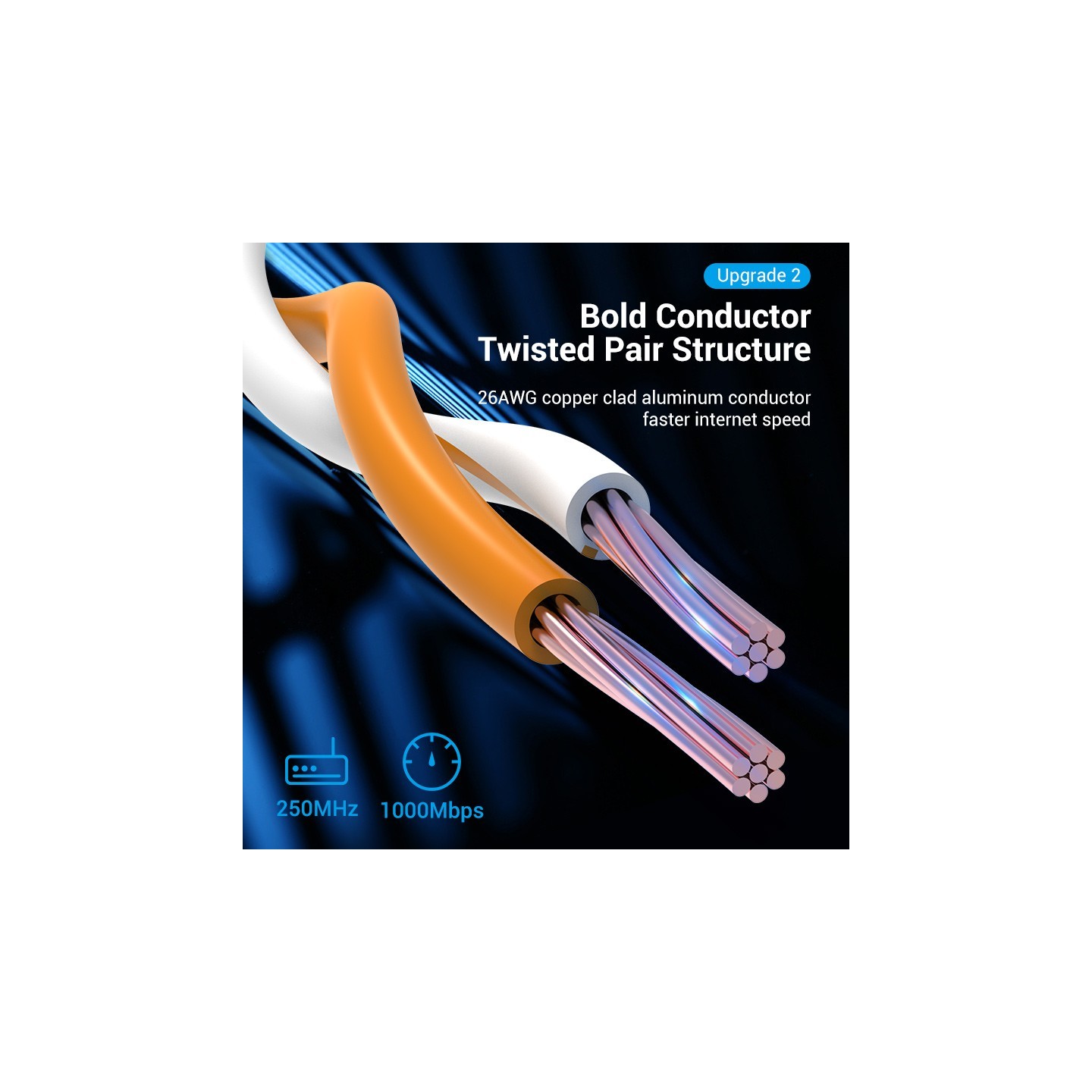 Vention NETWORK Cable - CAT6 UTP 0.5m Blue IBELD — Buy in Cyprus with Fast Delivery