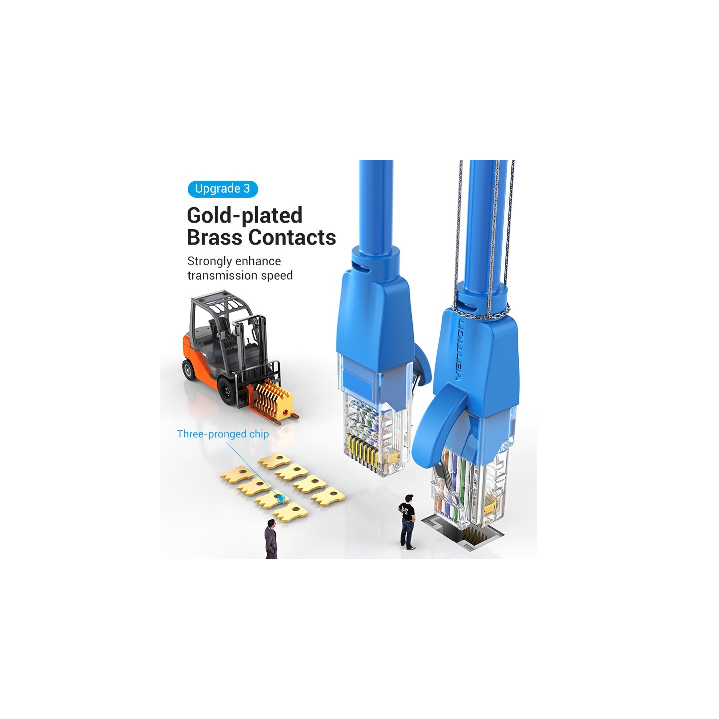 Vention NETWORK Cable - CAT6 UTP 0.5m Blue IBELD — Buy in Cyprus with Fast Delivery