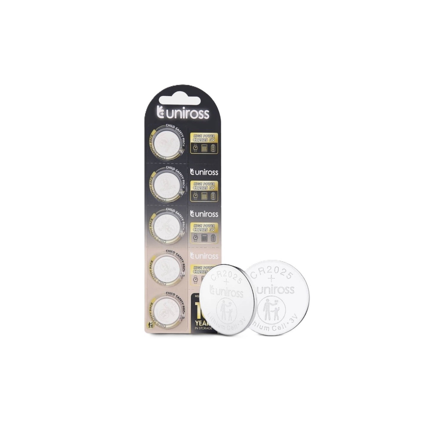 Uniross Lithium-Button Cell - CR2025HP - High Power, 5pack — Buy in Cyprus with Fast Delivery