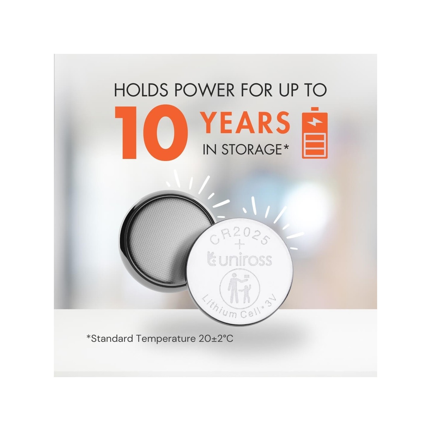 Uniross Lithium-Button Cell - CR2025HP - High Power, 5pack — Buy in Cyprus with Fast Delivery
