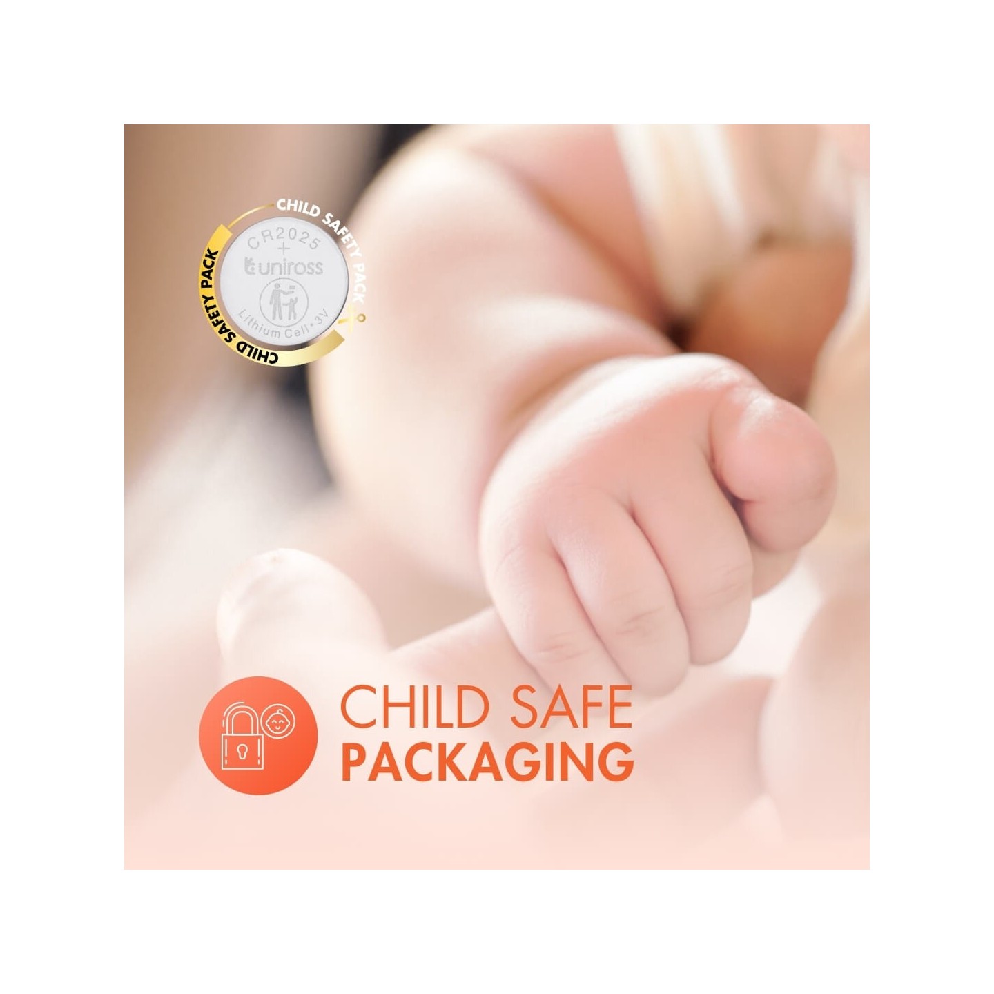 Uniross Lithium-Button Cell - CR2025HP - High Power, 5pack — Buy in Cyprus with Fast Delivery