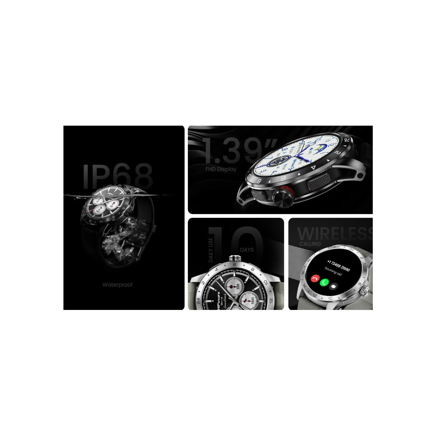 HiFuture Lifestyle SmartWatch - FLEX 2 - Silver Grey — Buy in Cyprus with Fast Delivery