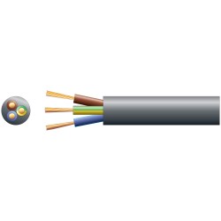 Buy Mercury Mains Power Cable - 804.350UK - 3-Core 15A 1.5mm 100m Black in Cyprus, Nicosia, Limassol, Larnaka, Pafos