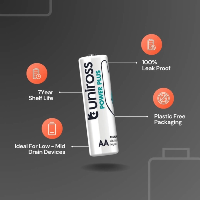 Buy Uniross Alkaline AAA Power Plus - Value Pack 10 Pcs (New) in Cyprus, Nicosia, Limassol, Larnaka, Pafos