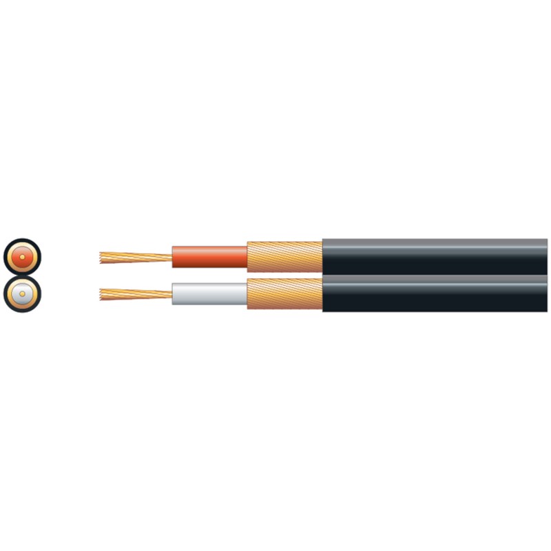 Buy Mercury Twin Core RCA Cable - 803.436UK - Black 100m in Cyprus, Nicosia, Limassol, Larnaka, Pafos