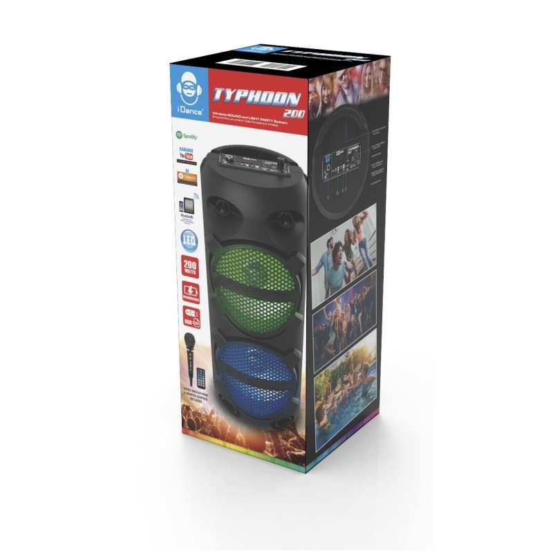 Buy iDance Portable Speaker - Typhoon 200 - Portable Speaker with Microphone & R... in Cyprus, Nicosia, Limassol, Larnaka, Pafos