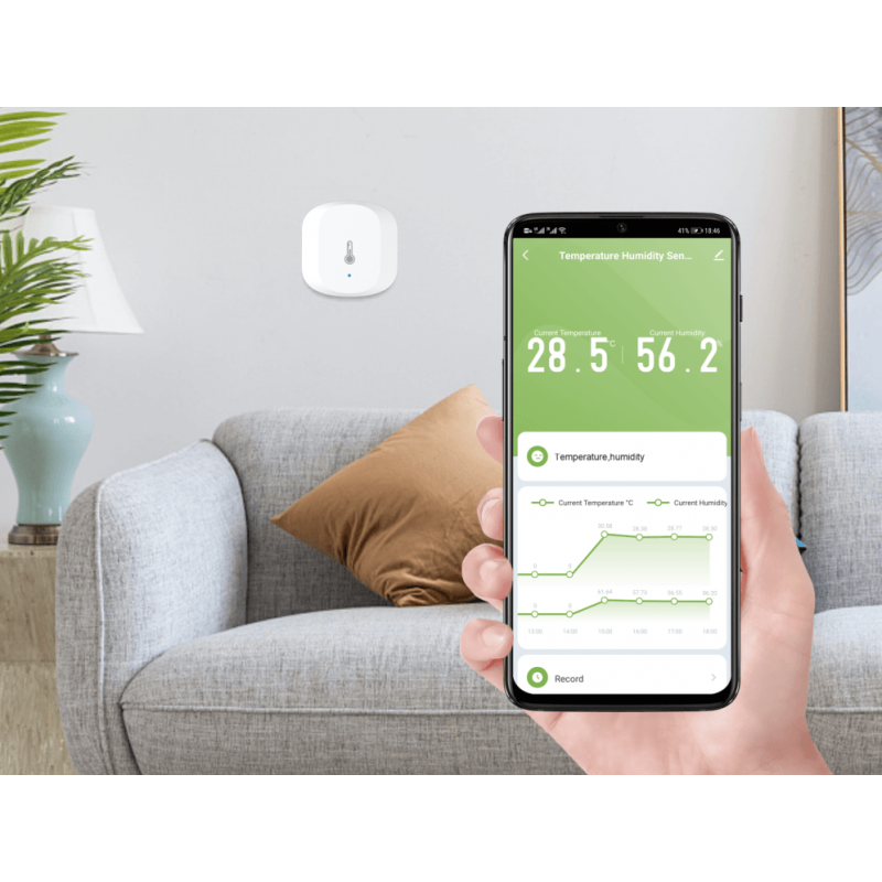 Buy WOOX Wi-Fi Zigbee Smart Humidity &Temperature Sensor - R7048 - Wi-Fi Zigbee ... in Cyprus, Nicosia, Limassol, Larnaka, Pafos