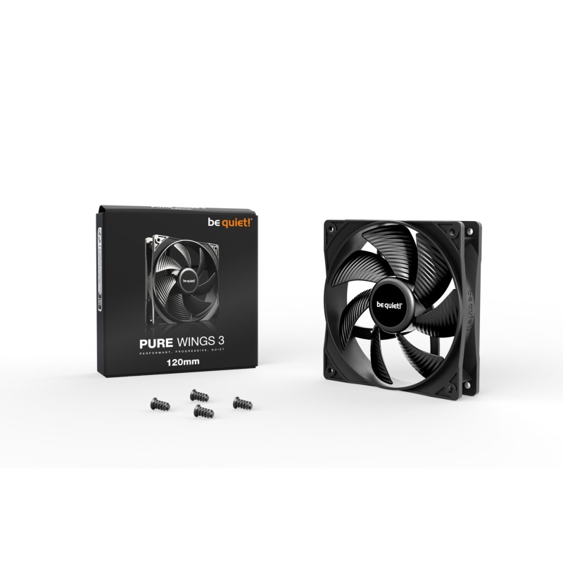 Buy be quiet! Pure Wings 3 120mm BL104 - Case Fan, Black, 1600 RPM, 3-pin in Cyprus, Nicosia, Limassol, Larnaka, Pafos