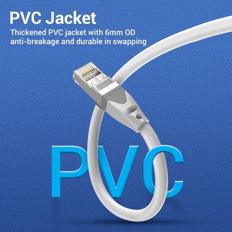 Buy Vention Network Cable - IBHHJ - CAT6A SFTP 5.0m Grey in Cyprus, Nicosia, Limassol, Larnaka, Pafos
