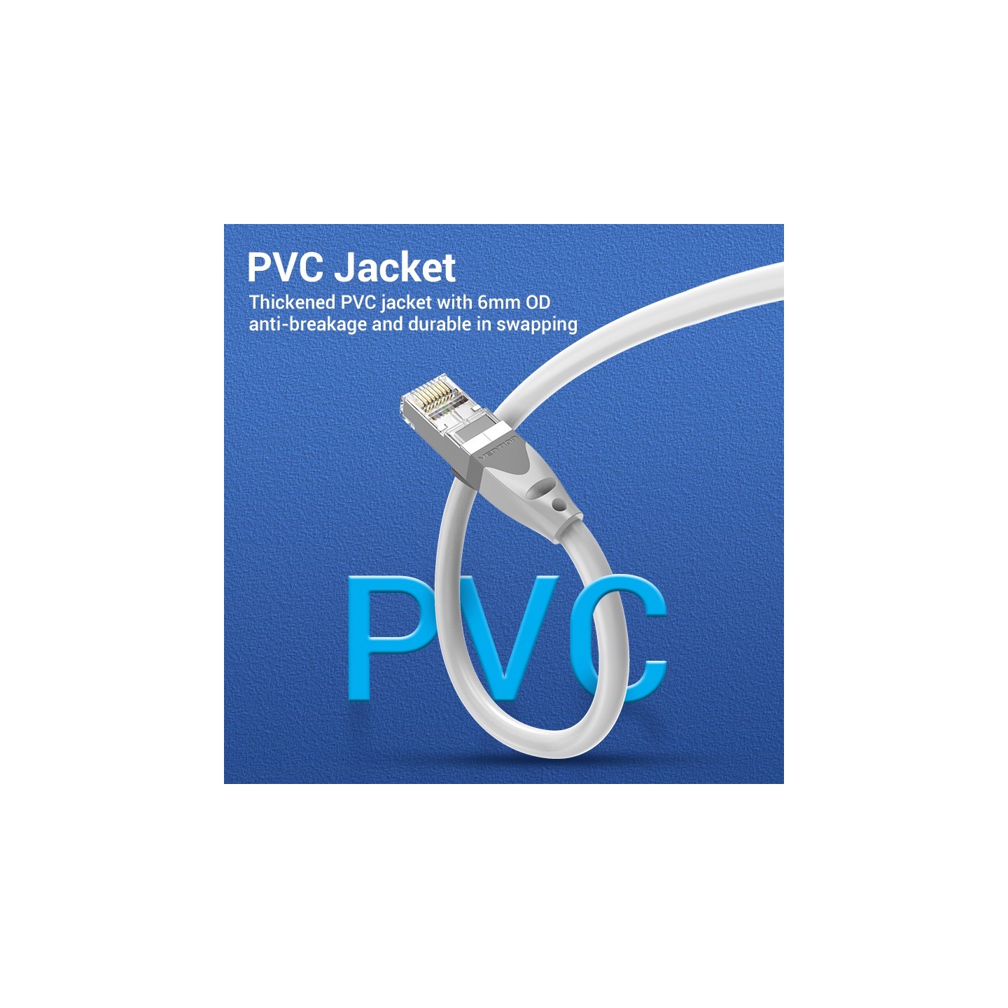 Vention Network Cable - IBHHJ - CAT6A SFTP 5.0m Grey — Buy in Cyprus with Fast Delivery