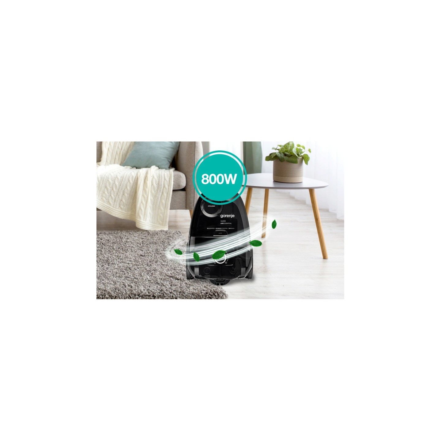 Gorenje Cleaning Vacuum - VCE01G4AEBK - Bagless 800W 3.3L 5m — Buy in Cyprus with Fast Delivery
