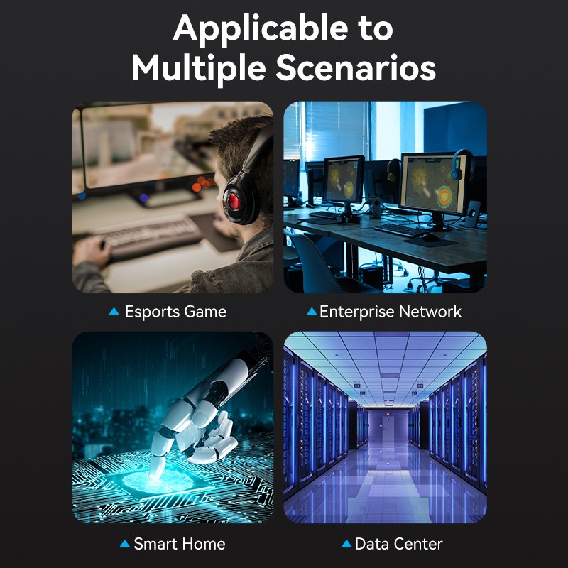 Buy Vention Network Cable - IKLBI - Cat8 SFTP Rotate Right Angle Slim 3.0m Black in Cyprus, Nicosia, Limassol, Larnaka, Pafos