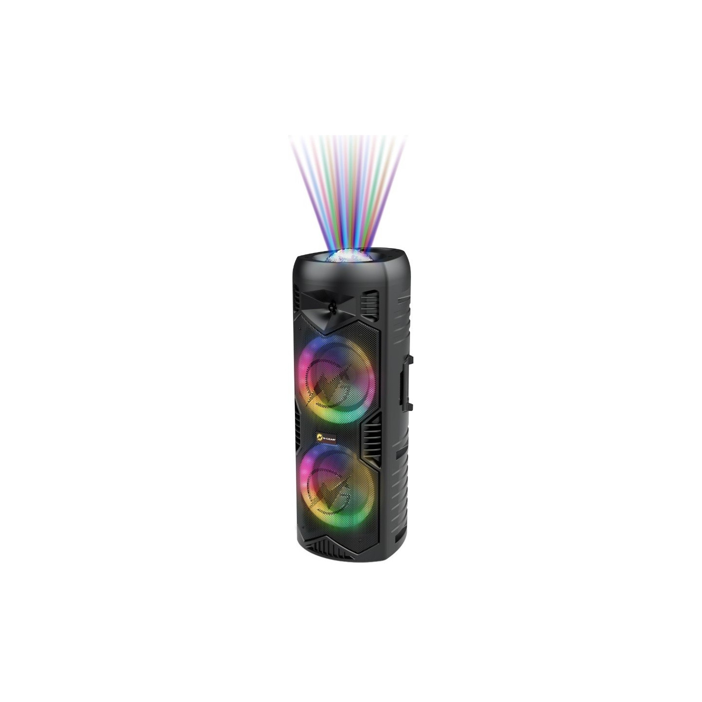 N-Gear Portable Speaker - LGP-5150 - with Disco Ball 1x Wireless Mic BT USB & Powerbank Function