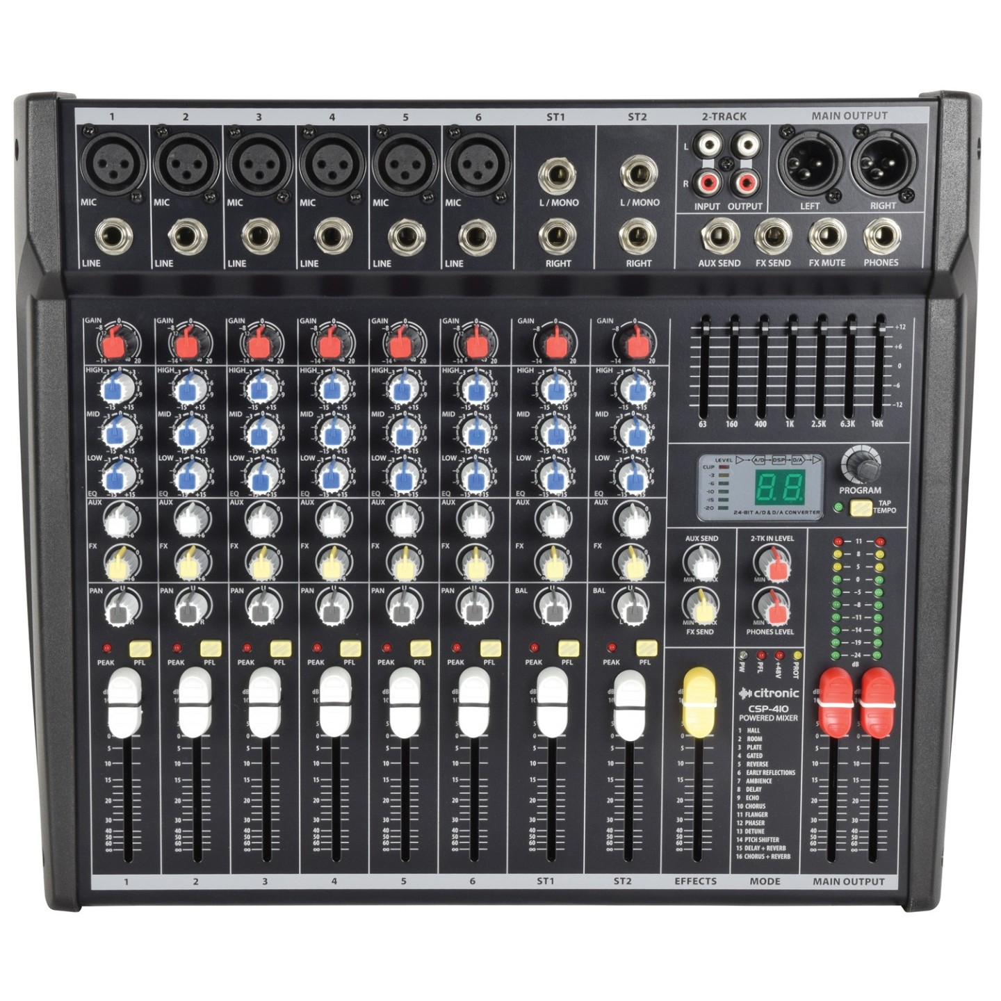 Citronic Mixer & Amplifier - CSP410 - 10 Channel Mixer & Amplifier 400W with DSP 170.843UK — Buy in Cyprus with Fast Delivery