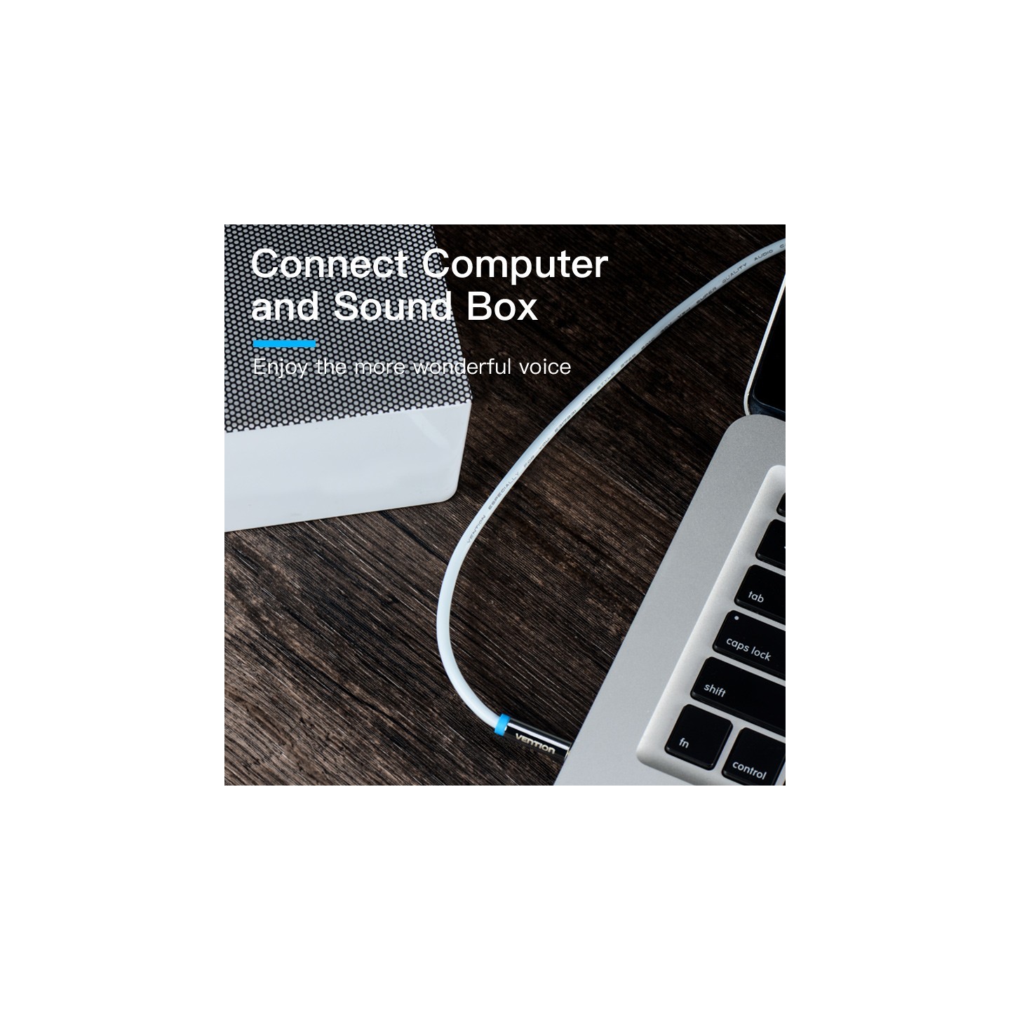 Vention Audio 3.5mm to 2RCA M-M Cable - BCFBF - Metal 1.0m — Buy in Cyprus with Fast Delivery