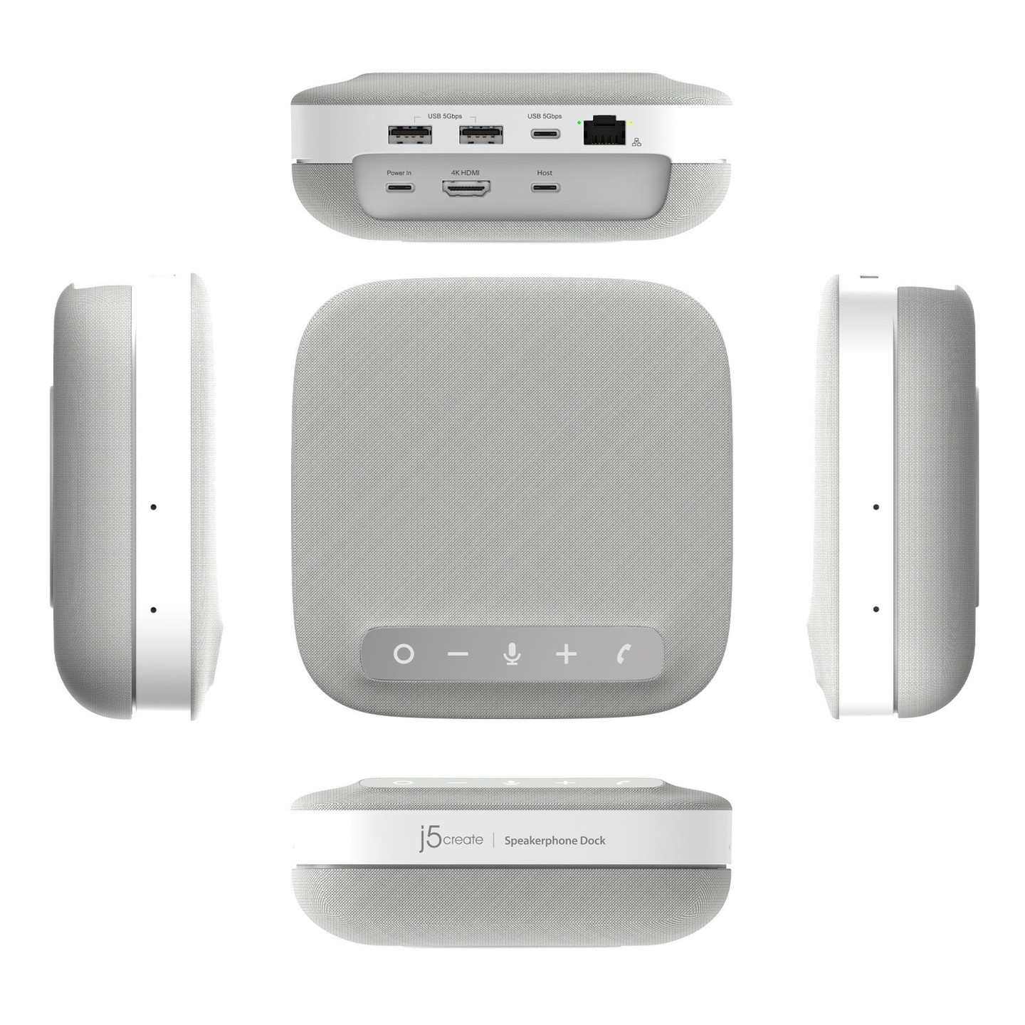 j5create Conference Speakerphone USB-C Dock 4K RJ45 USB PD - JCDS335 - Conference Speakerphone USB-C Dock 4K RJ45 USB PD