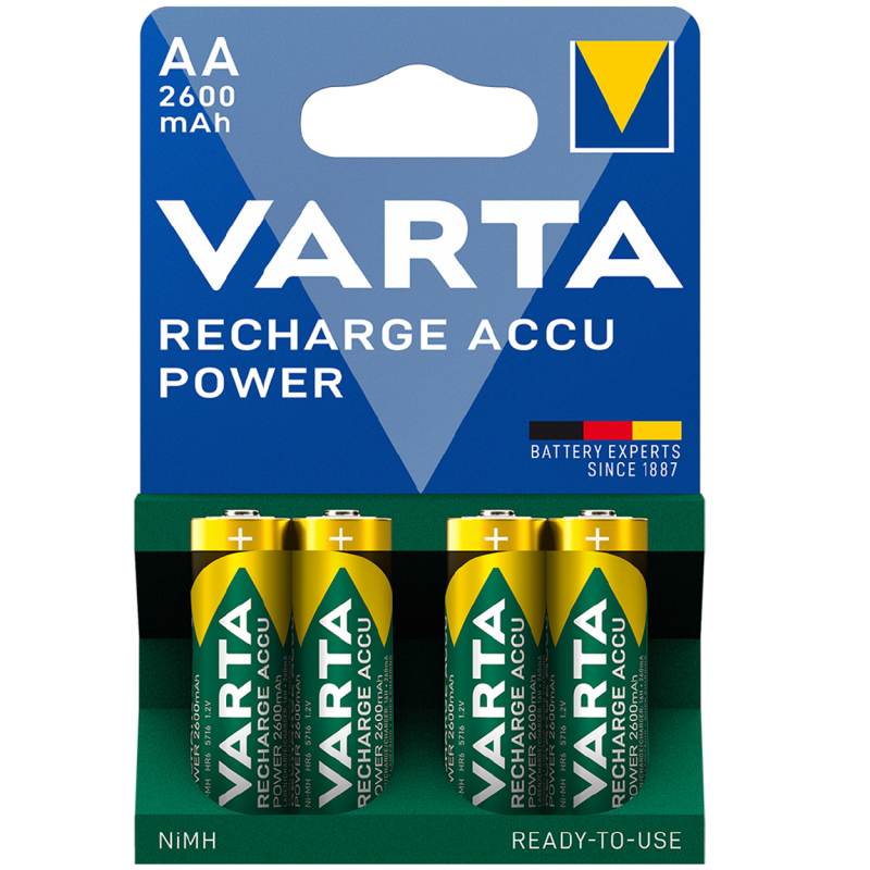 Buy Varta Rechargeable AA Batteries - 2600mah 4pcs in Cyprus, Nicosia, Limassol, Larnaka, Pafos