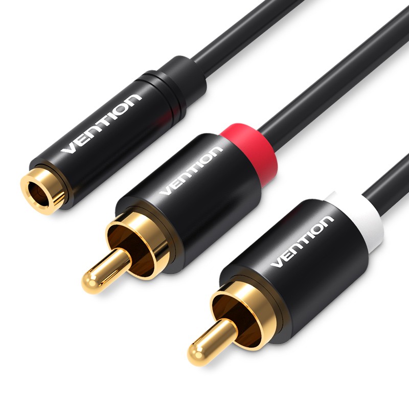 Buy Vention AUDIO 3.5mm F to 2RCA M Cable - VAB-R01-B150 - 1.5m in Cyprus, Nicosia, Limassol, Larnaka, Pafos