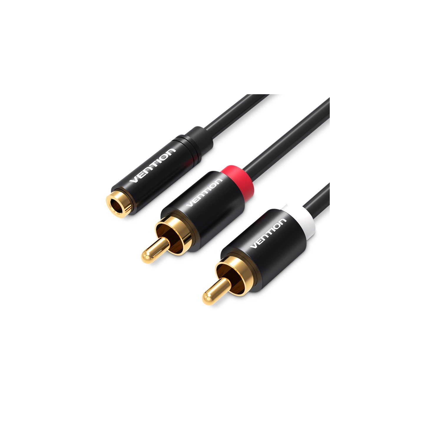 Vention AUDIO 3.5mm F to 2RCA M Cable - VAB-R01-B150 - 1.5m — Buy in Cyprus with Fast Delivery